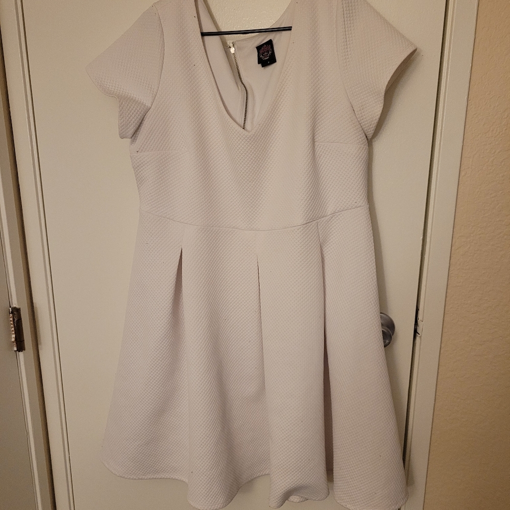 Rebel Wilson White Skater Dress